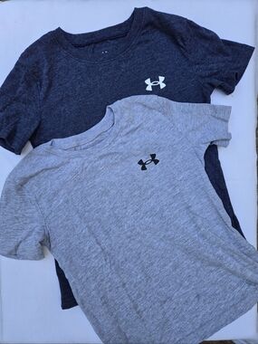 Under Armour Kids Short Sleeve Tees - Dark Blue & Light Gray
